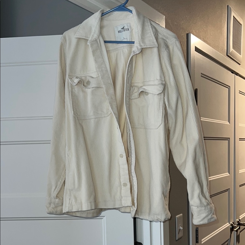 Hollister Cream Utility Jacket Relaxed Fit